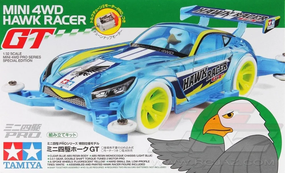 Tamiya 95414 1/32 Mini 4WD Pro автомобильный комплект MA шасси JR Hawk Racer GT Silwolf|Детали и