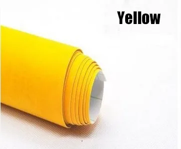 Yellow Автомобильная Бархатная Ткань бархатная пленка замшевая пленка автомобильная наклейка с пузырьками Автомобильная наклейка для внутреннего интерьера украшение кузова автомобиля sitcker - Название цвета: Yellow