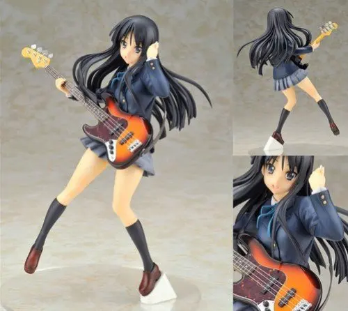 Бесплатная доставка японское аниме K-ON! Mio Akiyama Бассай гитара версия ПВХ