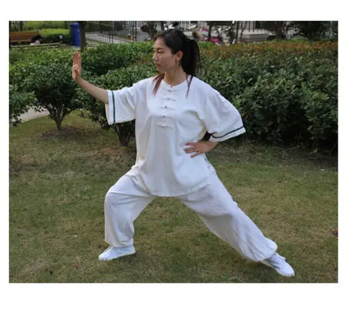 

New Women Tai Chi Uniform Martial Arts Kung Fu Linen Cotton Suits