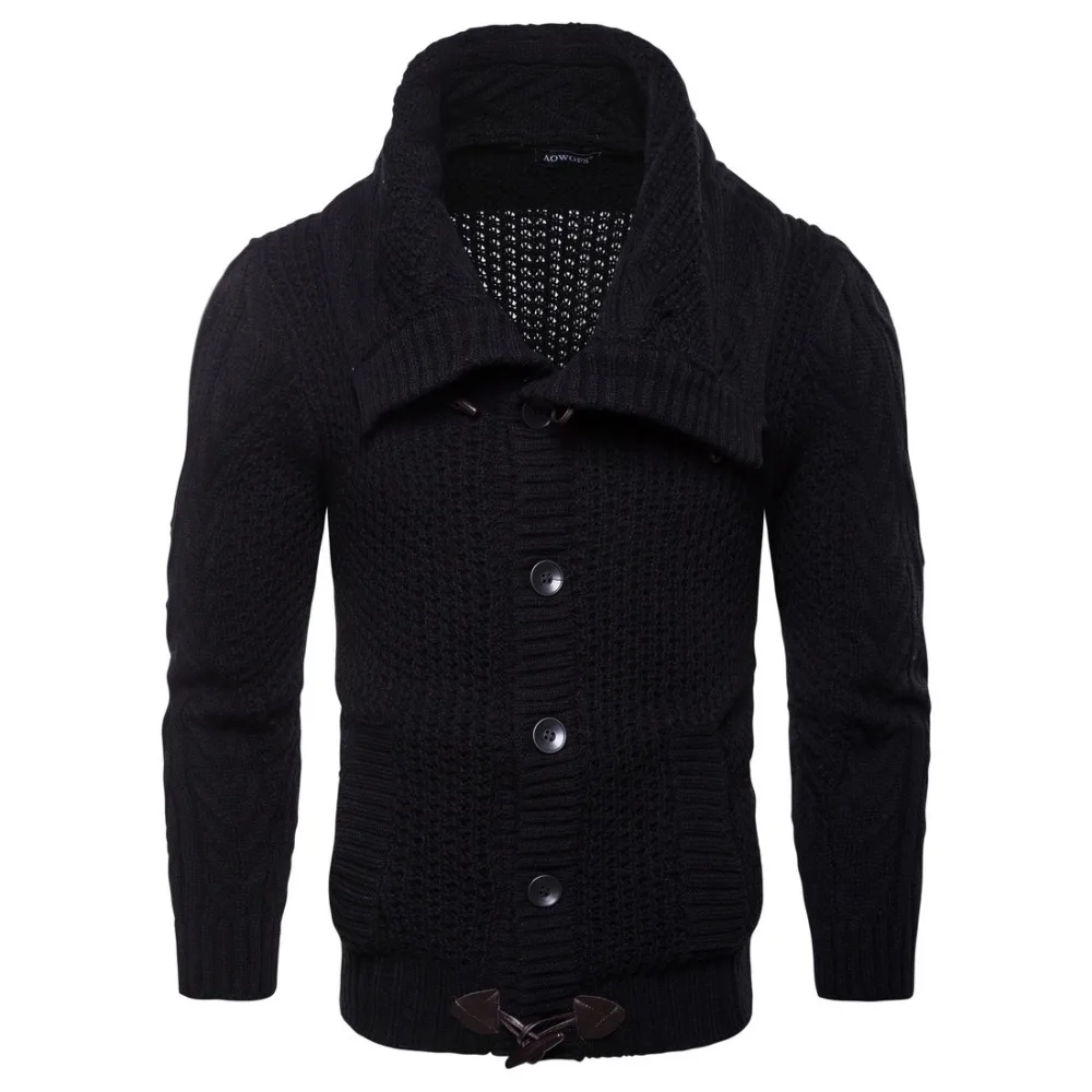 

2018 Autumn winter men long sleeve sweater solid knitwear cardigan button jackets coats mens jumper casual ropa hombre invierno