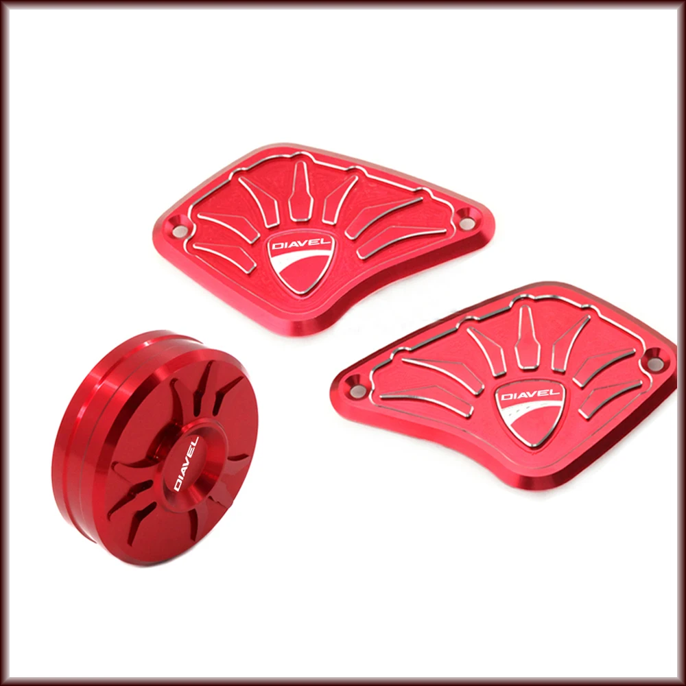 Front Rear Brake Clutch Reservoir Cover For DUCATI Diavel 2011-2015 2014 2013 Motorcycle Accessories Oil Fluid Cap | Автомобили и