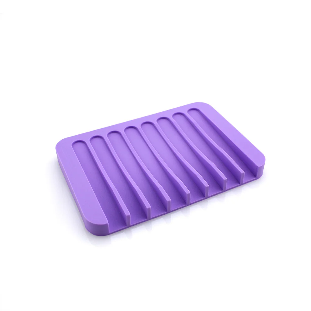 Dark purple Кухня Soapbox мыльница товары для дома Противоскользящие силиконовые Горячая Высокое качество Ванная хранилище держатель гибкий 1 шт - Цвет: Dark purple