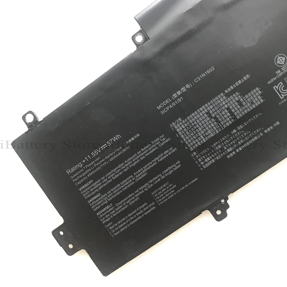 Натуральная C31N1602 Батарея для Asus Zenbook UX330 UX330UA UX330U UX330UA-1A UX330UA-1B UX330UA-1C серии 0B200-02090000