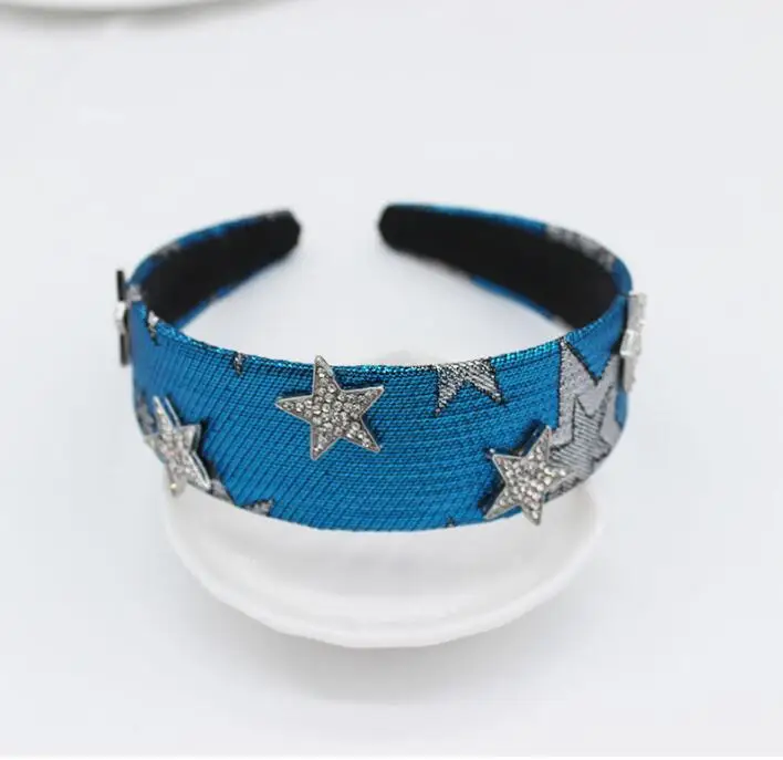 Повязка на голову в стиле барокко звезды бриллианты драгоценные камни