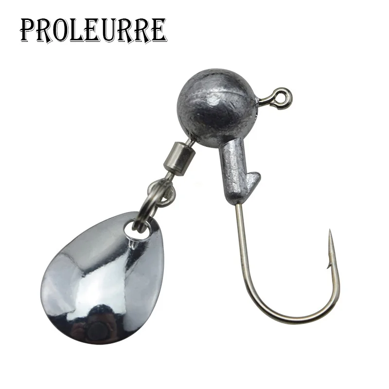 Proleurre 5 шт./лот рыбалка круглый Форма мяч Jig головка крюка 2g 4g крючков из