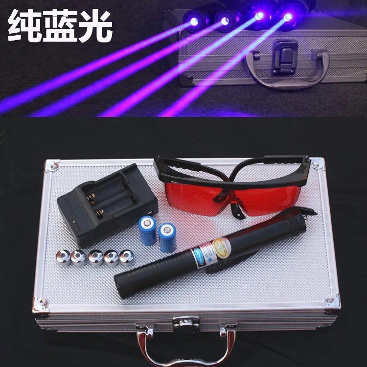 

Free shipping laser pointer Hot405nm 5000mW lavender waterproof focusable violet blue laser pointer flashlight cigars