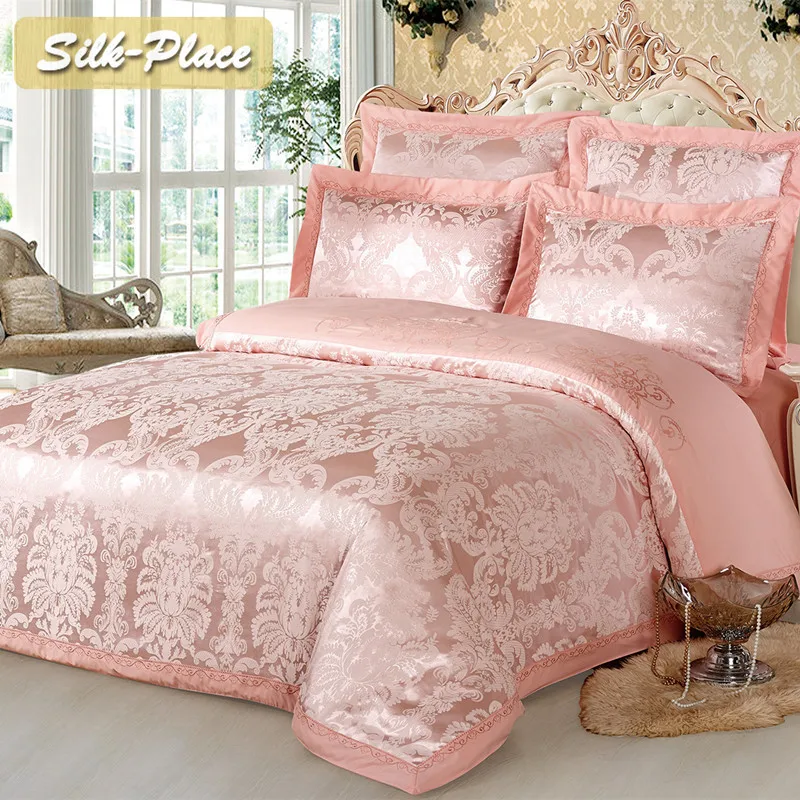 Шелковое место 2018 роскошное вышитое хлопковое постельное белье Eguptian комплект