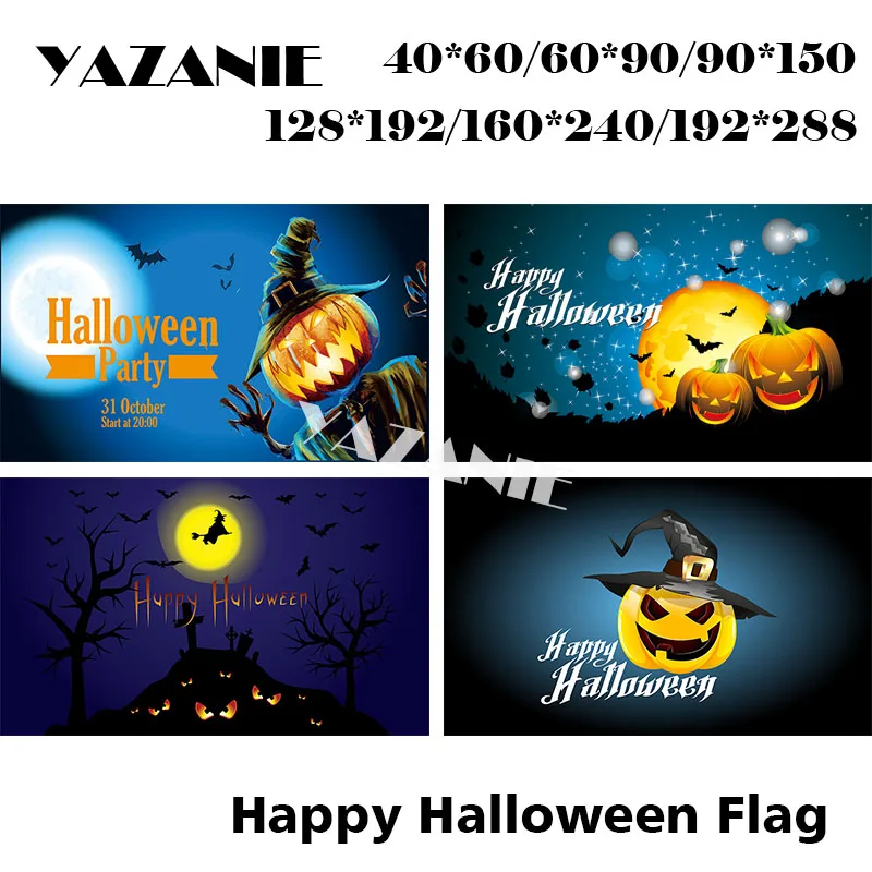 YAZANIE 60*90 см/90*150 см/120*180 см/160*240 см/192*288 СМ счастливый Хэллоуин Вечеринка