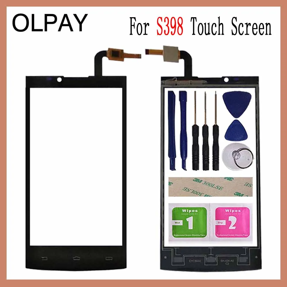OLPAY 5,0 ''мобильный телефон сенсорный экран дигитайзер для philips S398 S 398 сенсорный экран Стекло сенсор инструменты Бесплатный клей и салфетки
