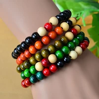 ethnic style series of new color wooden bead stretch bracelet lap small beads jewelry special wholesale