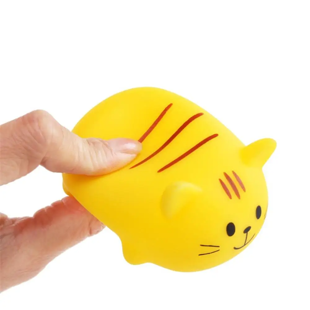 Нет 5 шт./компл. мультфильм кошка форма ребенка купания Душ сжимаемые Звуковые