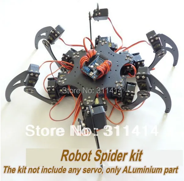 1 комплект 18DOF алюминиевый Hexapod Паук Шесть 3DOF ножек с рамкой робота шариковым