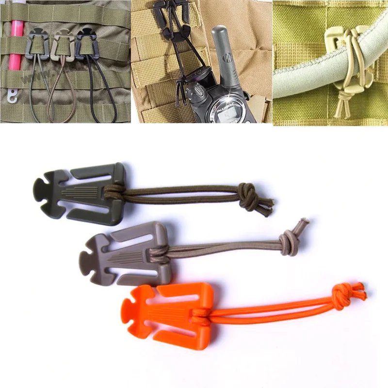 ITW Web Dominator Molle Backpack Carabiner Fixed Buckle Elastic Rope Webbing Buckle Winder Ribbon Clip Coiling Clamp