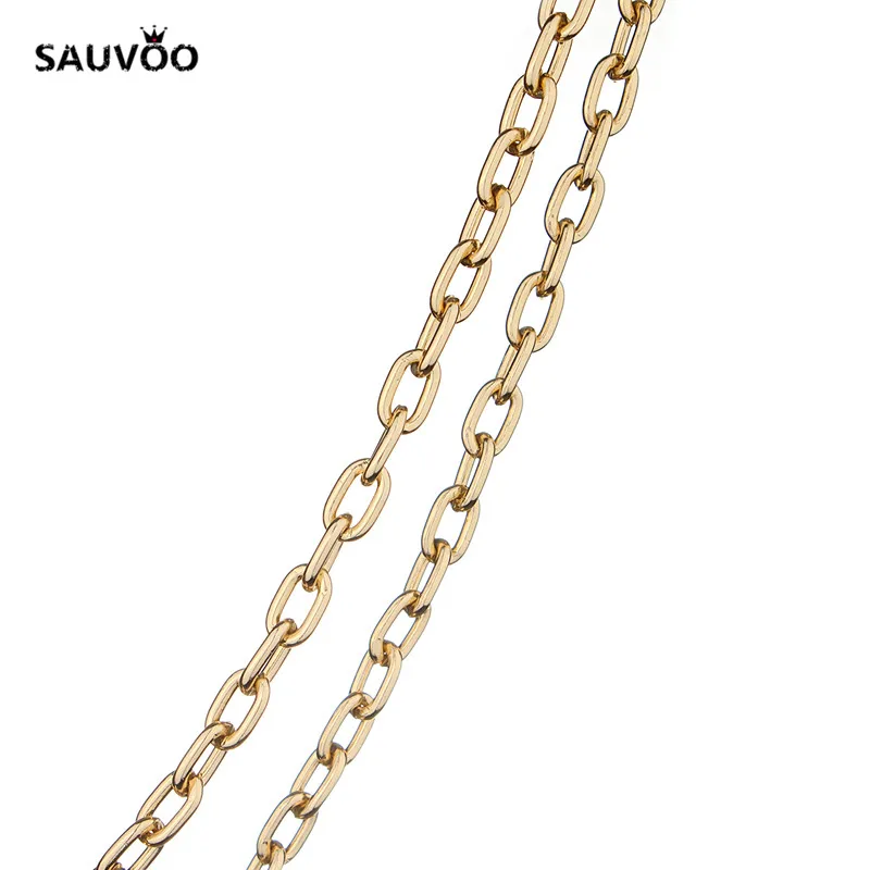 SAUVOO 5 м/лот серебряное золото цвет алюминий оптом звено Роло цепь 5*8*1 мм для DIY