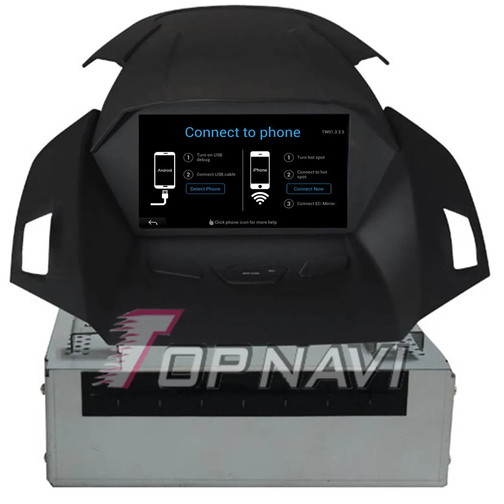 Topnavi 8 &quotчетырехъядерный Android 6 0 Автомобильный GPS-навигатор для Ford Kuga Авторадио