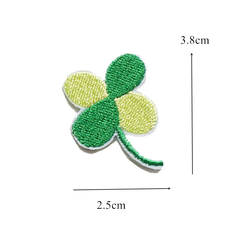 Вышивка пришить утюг на патч четырехлистный клевер листья нашивки эмблемы с