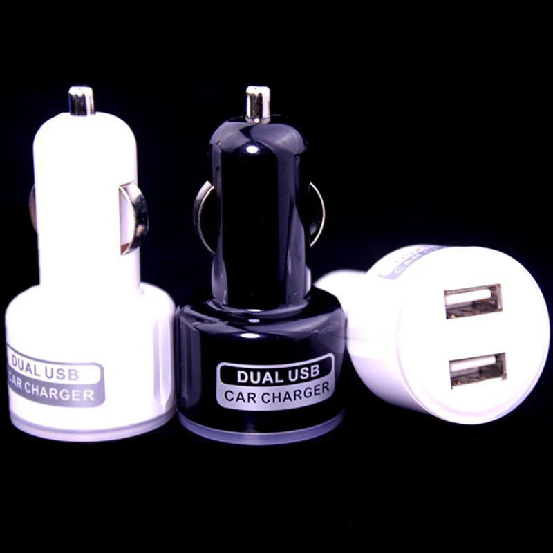 100 шт. Белый Черный светодиодный светильник 5 в 2 1 а два USB порта автомобильное