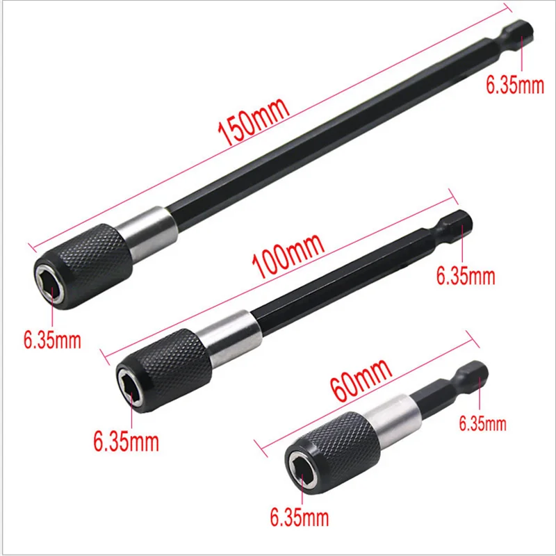 3 шт./компл. 60/100/150 мм 1/4 дюйма шестигранным хвостовиком Quick Release отвертка бит