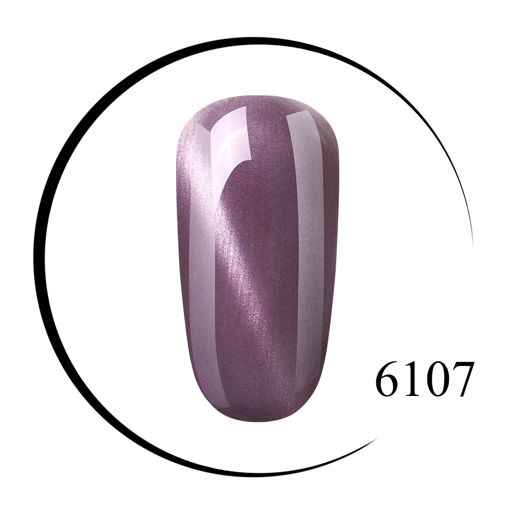 6107 Elite99, 10 мл, кошачий глаз, серия, лак для ногтей, розовое золото, гель для дизайна ногтей, замачиваемый, Гель-лак для ногтей, полувернис, Перманентный гель, лак - Цвет: 6107