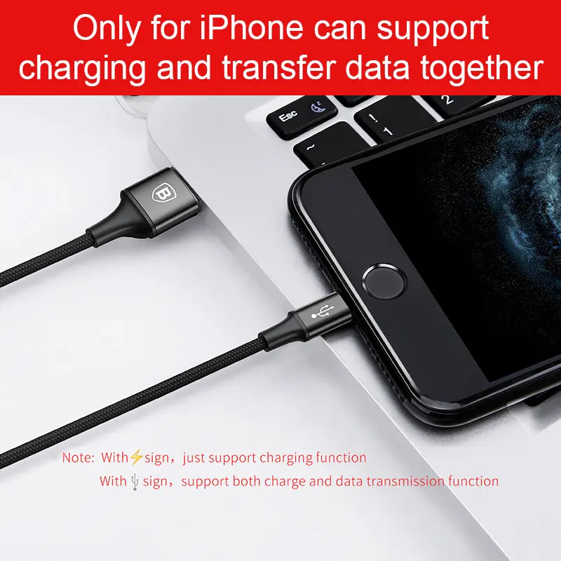 Usb-кабель Baseus для iPhone Xs Max Xr X 3 в 1 зарядное устройство Micro USB кабель для samsung Xiaomi Android адаптер Кабели для телефонов