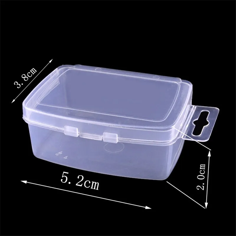 

500pcs/lot Mini Small Plastic Transparent With Lid Collection Container Case Jewellery Storage Box