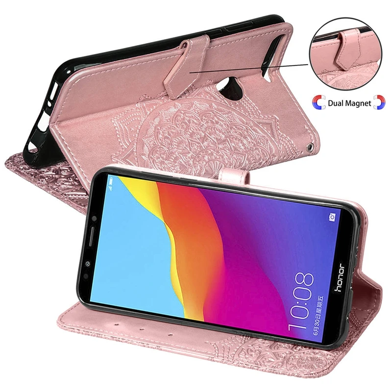 MRGO чехол для Huawei Honor 7A классический узор дизайн флип-кошелек чехол для Honor 7C Pro Чехол для телефона Coque Hoesjes кожа