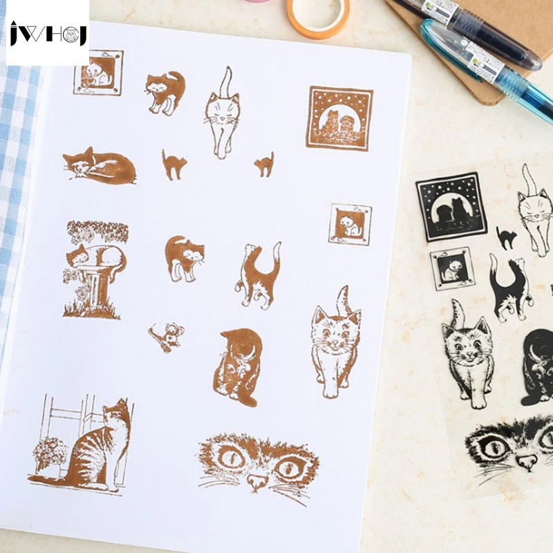 1 шт. милый кот рай прозрачный силиконовый штамп Детский Набор для творчества