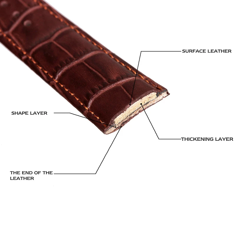 Ремешок для часов Rayal из натуральной кожи мужчин и женщин сменный Браслет