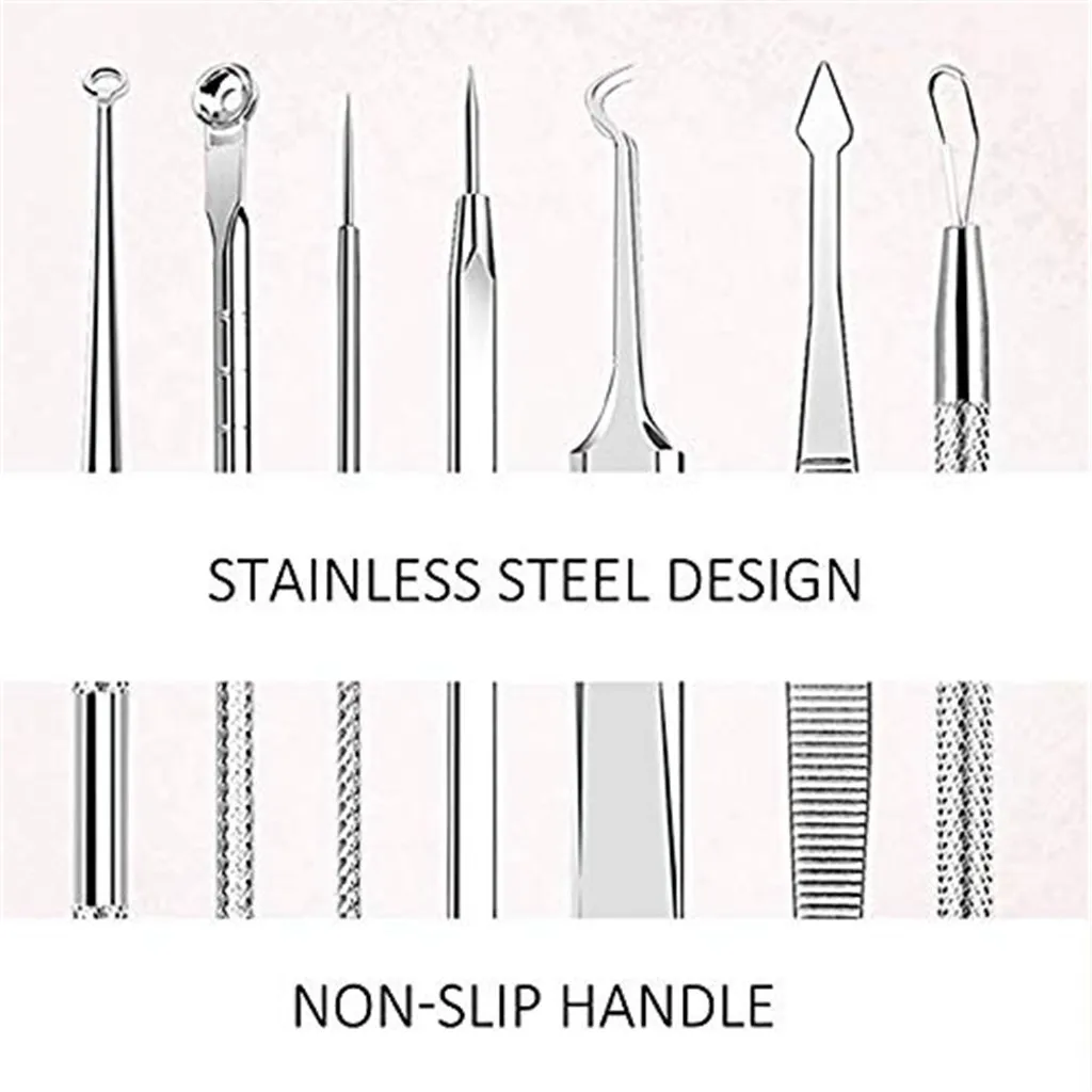 7 шт. игла для удаления угрей на лице Пинцет Набор из нержавеющей стали инструмент