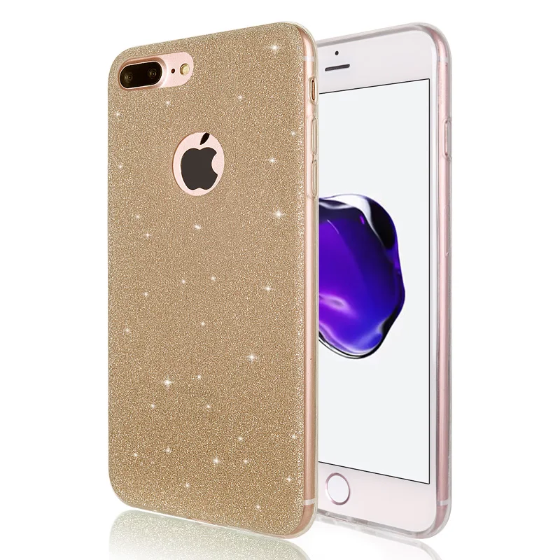 Мягкий пластиковый чехол с блестками силиконовый чехол для iPhone X 10 6 Plus 6splus 7 Plus 8 плюс iPhone 6S 6 s 7 7 S 8 плюс 5 5S 5SE крышка сотового телефона