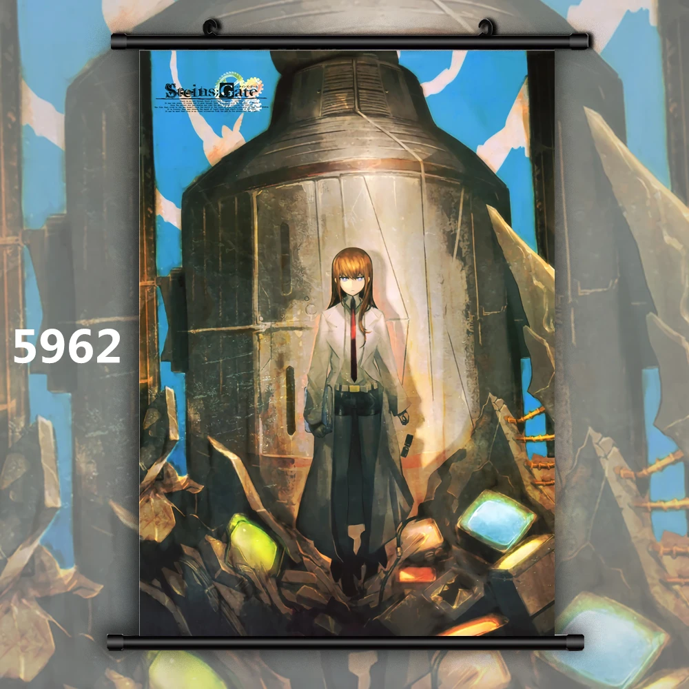 5962 Steins Gate макисэ курису Кристина Сиина Mayuri Аниме Манга настенный плакат в рулоне в - Цвет: 5962