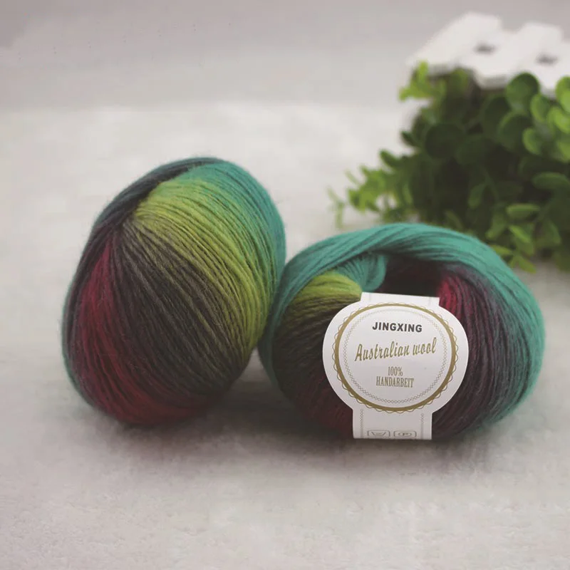180m Роскошная качественная шерстяная пряжа для ручного вязания 100% шерстяной