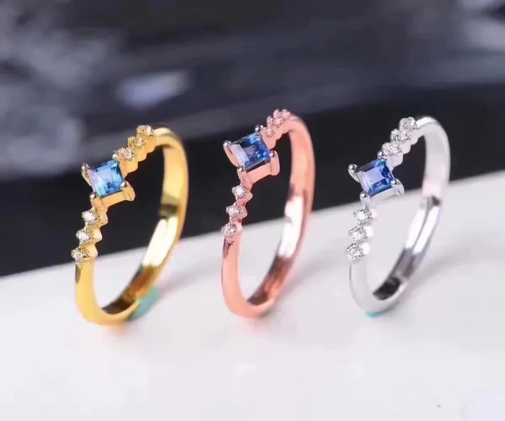 Верность естественно 5A 3 мм сапфир s925 серебро изысканный fine jewelry наборы для женщин