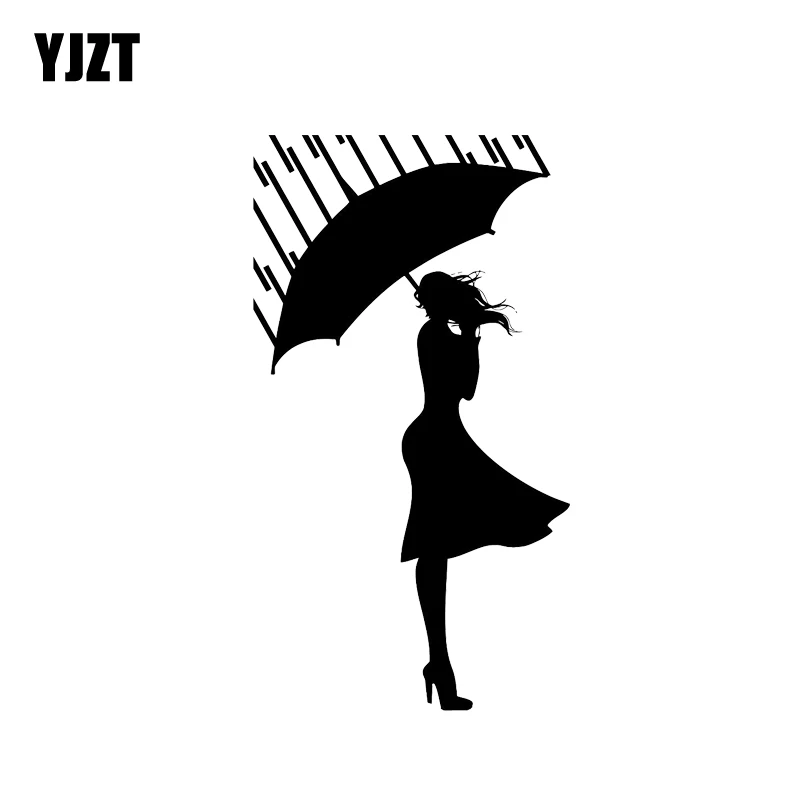 YJZT 7 5*13 5 см для дождливого дня Зонтик девочек черный/Серебряный умелые