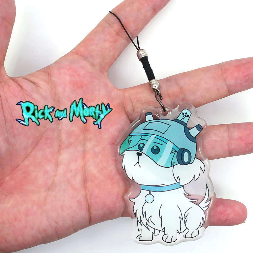 OHCOMICS новый аниме Рик и Морти милый снежный шар 4 5 см Пластиковый Акриловый Брелок
