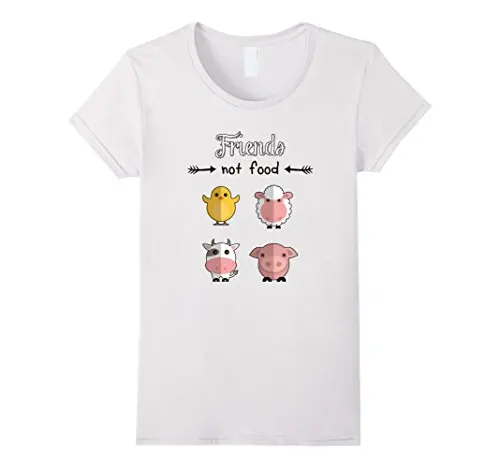 Футболка с надписью Animal Are Friends Not Food женская футболка в летнем стиле футболки для