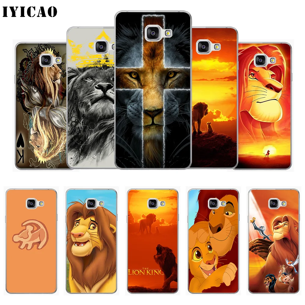 Мягкий силиконовый чехол для телефона IYICAO The Lion King Simba Samsung A10 A30 A40 A50 A70 M10 M20 M30