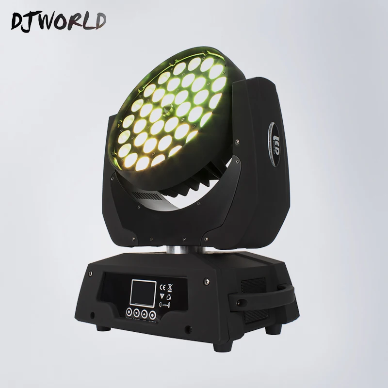 Светодиодный промывочный зум 36x18 Вт RGBWA + УФ Поворотная лампа (брелок) DMX512 для
