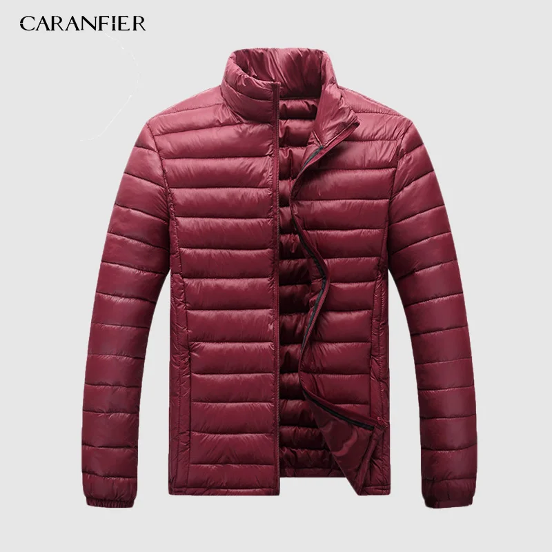 Бренд CARANFIER, хлопковое пальто для мужчин, Зимняя Толстая куртка с воротником, умное повседневное хлопковое пальто в английском стиле, дышащая теплая мужская куртка