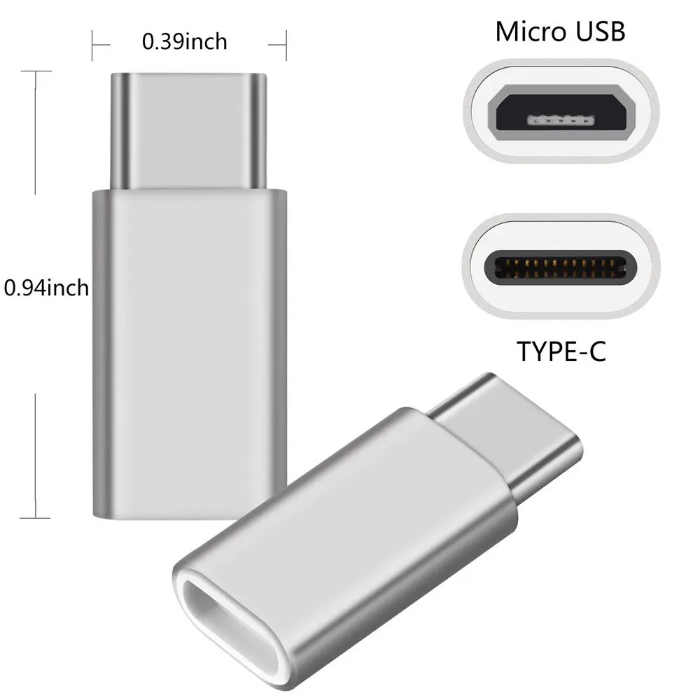 Ascromy 4 шт Micro USB к C адаптер переходник для Xiaomi Redmi Note 7 Pro huawei P20 mate 20 Lite samsung S9 S8