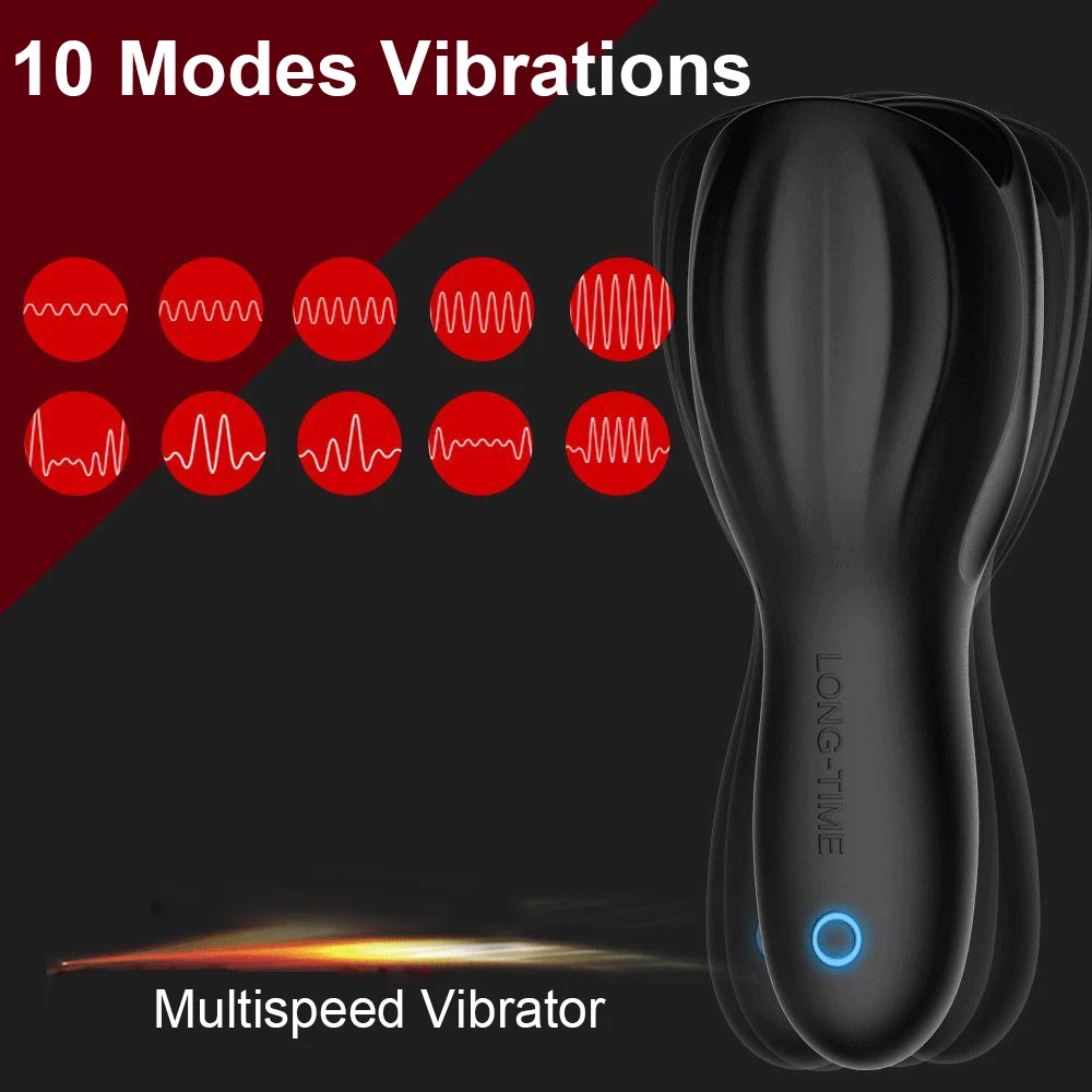 Мужской Массажер для пениса 10 режимов мастурбатор вибраторы стимулятор
