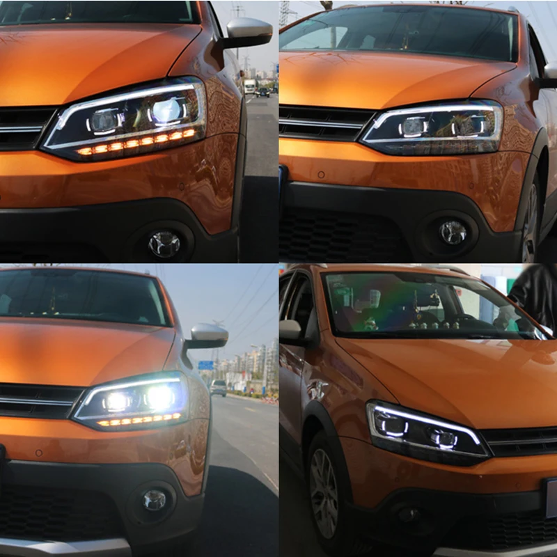 Набор для автостайлинга Volkswagen фары Polo в сборе 2011 2017 светодиодный противотуманный