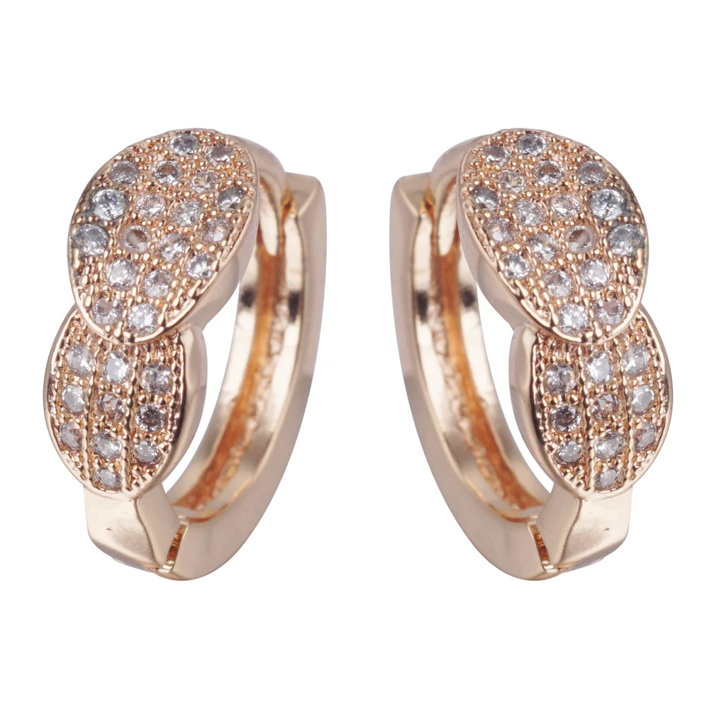 Yunkingdom aretes популярные серьги из розового золота Круглые круглые серьги-кольца с