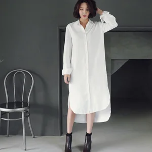 Рубашка женская с длинным рукавом, свободная универсальная Кружевная блуза в Корейском стиле, пикантная сорочка с отложным воротником, белая, весна-осень