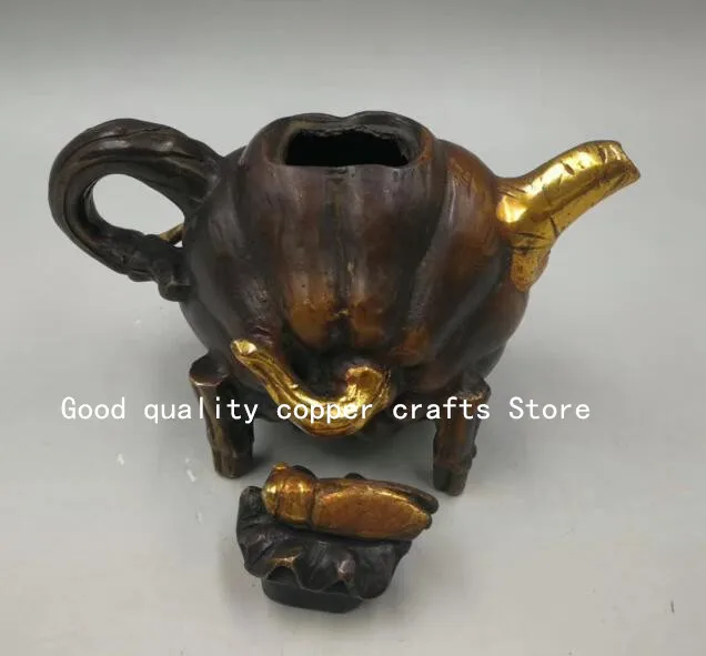 

Collection archaize brass crafts cicada Pumpkin teapot