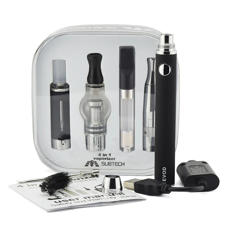 E cigarette SUB 4 in 1 Vaporizer with Baterry Atomizers for liquid Wax CBD oil and Dry Herb | Электроника