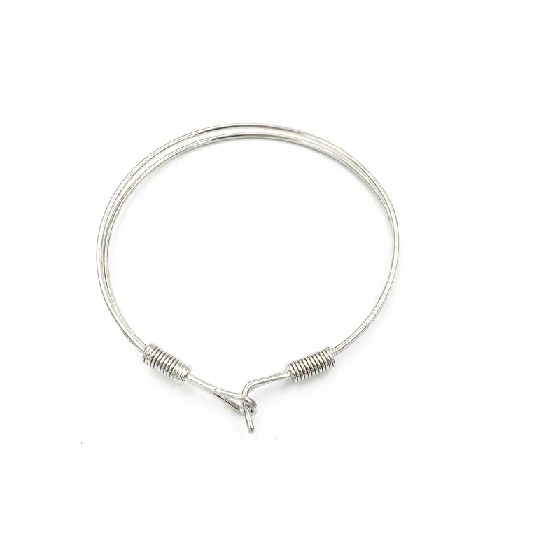 (10 шт.) оптовая продажа посеребренный ажурный браслет из 2 проводов