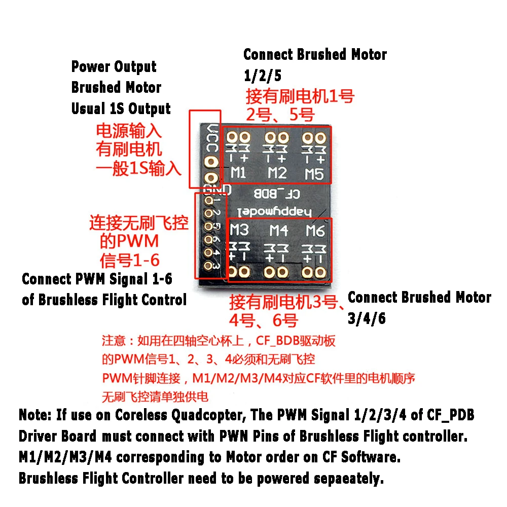 Плата драйвера двигателя с Микро Щеткой F18992 CF BDB крошечный для Naze32 SPRACING F3