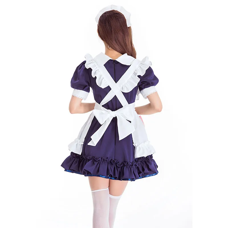 

Woman Halloween Waitress Maid costumes Female Alice in Wonderland Cosplays Carnival Purim Masquerade Nightclub Bar party dress